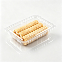 Boîte à gâteau transparente en PET avec couvercle à charnière, conteneur jetable pour pâtisseries, croissants, beignets, qualité alimentaire, vente en gros, personnalisable, OEM
