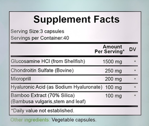 ODM/OEMGlucosamine Chondroitin Complex Hyaluronic Acid Capsules Plant <strong>Supplement</strong> Joint Support Promotes <strong>Flexibility</strong> and Mobility - Product Image 2