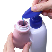 Ensemble de bouteilles de voyage en silicone compactes 3-en-1 personnalisées, sans BPA, taille standard TSA, réutilisables, rechargeables, tube compressible