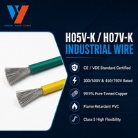 Câble de terre H07V-K Union Yang certifié CE, 10 mm² 16 mm², vert jaune, PVC, fil électrique souple unipolaire, vente en gros