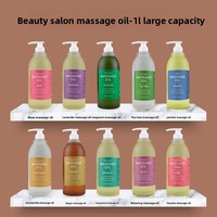 Huile de massage corporel et visage 1L pour salon de beauté - Huiles essentielles de rose, lavande et arbre à thé - 100% huile végétale pure, contrôle du sébum et hydratation