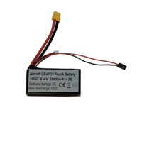 سعر المصنع 4 2S lifepoc V mAh 100C بطارية طائرة RC عالية الطاقة 100C