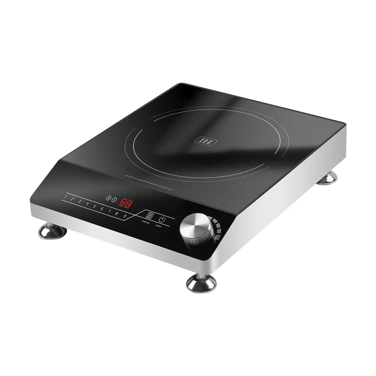 Commercial Metal Cover Stainless Steel Countertop Stove Top Portable 1 Burner Glass Cooker Electric Induction Cooktop