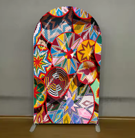 Vente en gros de motifs éthiopiens habesha érythréens personnalisés Cadre en aluminium Tension de l'arc Tissu Couverture de fond de mariage