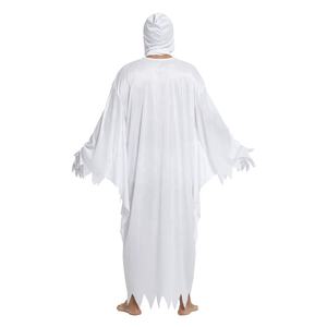 Disfraz de Halloween para Hombre Adulto, Traje de Fantasma, Túnica Blanca, Mono con Capucha, Vestido de Personaje de Estilo Gótico Victoriano para Esqueleto de TV - Product Image 4