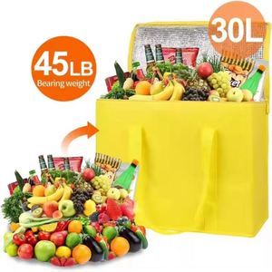 Bolsa Térmica Moderna de Gran Capacidad, Aislada, de Tela No Tejida, con Cierre de Cremallera, Panel Solar, Impermeable, para Entrega de Alimentos y Camping - Product Image 1