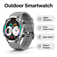 Montre connectée AMOLED HK87 pour extérieur, bracelet en silicone, appels Bluetooth, assistant vocal, surveillance de la santé, montre connectée sportive pour hommes et femmes