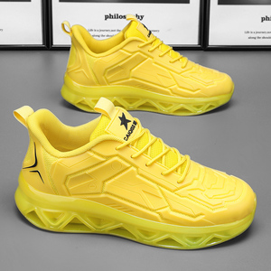 Men's All-Season Casual Sports Shoes Stylish Low-<b>Top</b> PU Lace-Up Closure Solid-Color PVC Sole Breathable Anti-Slip <b>Walking</b> Style - Product Image 2