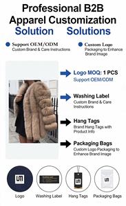 Service OEM : Manteau Veste en Fourrure Épaisse et Chaude pour Femme, Coupe-Vent, Grande Taille, Col en Fourrure de Renard Vintage et Respirant - Product Image 2