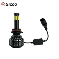 Gicoo X6s IP67 - Faro LED COB de Aluminio de 6 Lados y 12 V, 10000 LM, 360 H4/H7/H11, 60 W, Bombillas LED para Automóvil