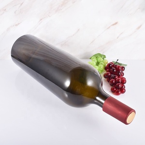 Bouteille épaisse géante <span class=keywords><strong>de</strong></span> vin rouge <span class=keywords><strong>de</strong></span> Bordeaux antique vintage 3L avec <span class=keywords><strong>bouchon</strong></span> en bois sans fuite - Product Image 2