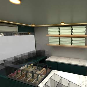 Estante de exhibición LED de madera para cafeterías-Vitrina impermeable hecha en fábrica personalizada Hierro acrílico para frutas secas de café especial - Product Image 5