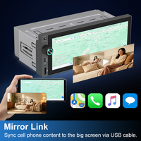 Autoradio 1din 6,86 pouces HD, type C, charge rapide, multimédia, Carplay, Android Auto, écran tactile, stéréo, vidéo, BT, USB, FM, AUX, lecteur MP5