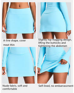 XW-TM0199批发运动服运动服定制修身健身运动服运动运动服女网球裙 - Product Image 2