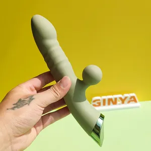 GINYA 2023新设计女性重力敏感推力振动器阴蒂刺激兔子振动器g点女性性玩具
