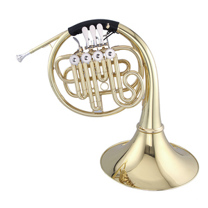 Cuerno francés Material de latón Acabado de laca dorada para orquesta y banda de marcha - Product Image 1