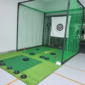 HOW TRUE屋内屋外ホームドライビングレンジゴルフネットケージセットトレーニングエイドチッピング練習3mグリーンゴルフヒティングネット