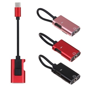 USB di tipo <span class=keywords><strong>c</strong></span> a jack da 3.5mm <span class=keywords><strong>adattatore</strong></span> di auricolare tipo di cavo-<span class=keywords><strong>c</strong></span> 2in1 audio e <span class=keywords><strong>adattatore</strong></span> di ricarica di chiamata/musica - Product Image 2