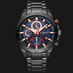 <span class=keywords><strong>Montre</strong></span> à quartz pour <span class=keywords><strong>homme</strong></span> CURREN 8275, dernier modèle, bracelet en acier, résistante à l'eau, chronographe 24 heures, aiguille de fonctionnement caractérisée - Product Image 2