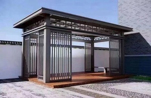 Pavillon de patio de jardin de luxe de 3*4m Gazebo en aluminium motorisé de pergola avec les rideaux escamotables - Product Image 5