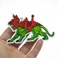 Patchs de vêtements brodés à coudre avec logo personnalisé, applique auto-adhésive au fer sur grand patch de broderie de créateur de dessins animés en 3d