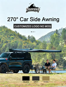 Tente de toit de voiture imperméable à 270 degrés, en Oxford 600D, autoportante, avec fermeture éclair en D, <span class=keywords><strong>auvent</strong></span> 270 Plus, trou en D, housse de <span class=keywords><strong>caravane</strong></span> de tourisme - Product Image 2