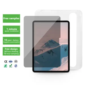 Customize anti-spy anti-dust 2.5d 9h tempered glass film 2024 generation screen protector 11 inch 12.9 inch for ipad Pro