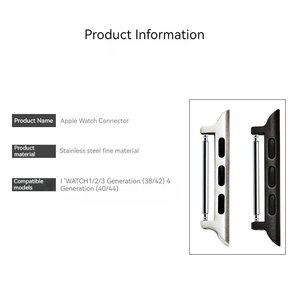 <span class=keywords><strong>Apple</strong></span> <span class=keywords><strong>Watch7</strong></span>/8 Connecteur pour tête de connexion de bracelet Acier inoxydable 316L 20mm/22mm Plusieurs couleurs - Product Image 4