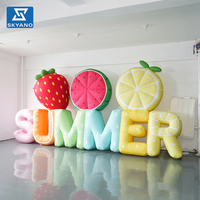 Enseigne gonflable personnalisée en forme de fruit ou de lettre pour marché d'été extérieur, publicité commerciale, événement et décoration paysagère