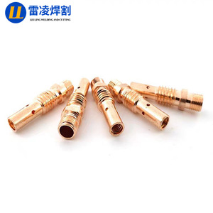 หัวเชื่อมทองแดงแบบนำไฟฟ้า Lei Ling สำหรับเชื่อมและตัด  ขนาด 200A 350A 500A  พร้อมเกลียวในและเกลียวนอก สำหรับหัวเชื่อม - Product Image 1