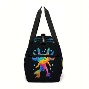 Bolsa de Viaje Escolar con Diseño de <span class=keywords><strong>Ajolote</strong></span> Mexicano en 2D, Estilo de Dibujos Animados, Gran Capacidad, Cierre de Cremallera, el Mejor Regalo para Niños y Niñas, Estilo Moderno, Poliéster - Product Image 4