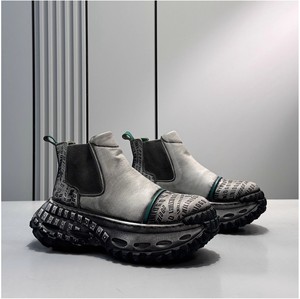 Zapatos casuales de alta calidad para hombres, tendencia de moda al aire libre, suela gruesa, botas cortas de motocicleta que aumentan la altura - Product Image 4
