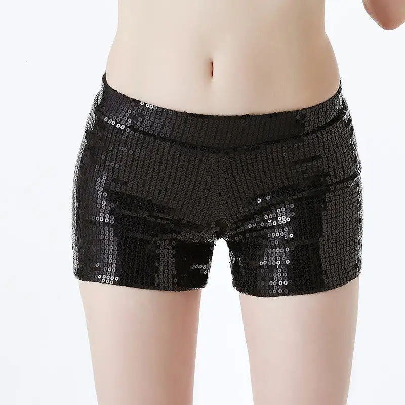 ALICEROMA Jazz Costume Women Sequined Shorts Hip Hop Cheerleading Clothing Ladies Dj Ds Stage Show Dancing Outfit Dancewear