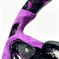 Volant en carbone forgé violet en stock pour Dodge Challenger, Charger Hellcat, Durango R/T, SRT, Chrysler Grand Cherokee