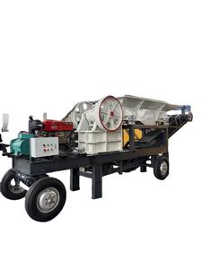 Britador de Mandíbulas Móvel Mini com Motor Diesel, Britador de Pedra Móvel, Planta de Britagem Móvel Portátil - Product Image 4