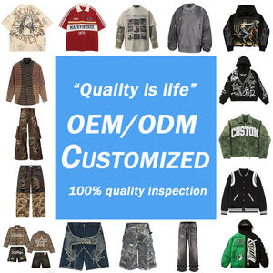 Giacca in Denim Vintage Personalizzata OEM Streetwear con Patch Ricamate <span class=keywords><strong>Oversize</strong></span> per Uomo - Product Image 2