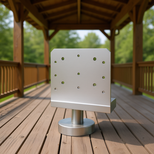 Support de fixation réglable en acier inoxydable 8 x 8 pouces pour poteaux de pavillon, terrasse, véranda et portes - Product Image 2