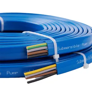 Cable de bomba personalizado, 3X1.5, 3X2.5, 3X3.5mm2, HEPR, Flexible, plano, de goma, sumergible, venta al por mayor