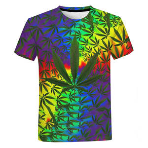 Camiseta con estampado Digital de hojas para hombre, camisetas personalizadas por encima de todo, con gráficos Camisetas estampadas, ropa 3D, Envío <span class=keywords><strong>Gratis</strong></span> - Product Image 6