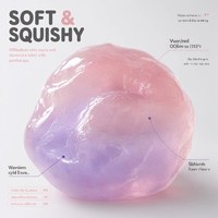 Jouet anti-stress souple en forme de boule perlée, rempli de vaseline, à remontée lente, pour enfants et adultes
