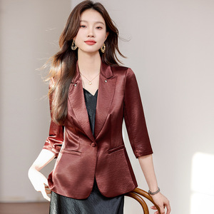 Women's Blazer Three Quarter Sleeve Summer Breathable Suit Jacket For Petite Women High End Thin Style - Product Image 2