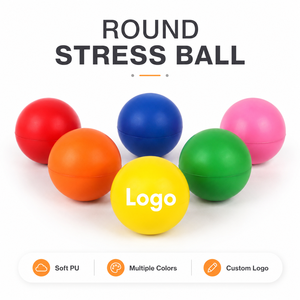 Pelota Antiestrés de Espuma de PU con Logotipo Impreso al por Mayor, Diámetro de 6.3cm y 7cm, Forma Redonda, para Aliviar la Presión y el Estrés, para Promoción - Product Image 1