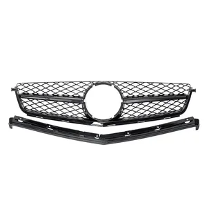 Pour Mercedes Benz Classe C W204 C63 AMG 2009 2010 2011 : Grille avant de remplacement pour lifting, grille de capot, kits carrosserie - Product Image 6
