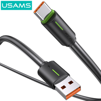 USAMS SJ732 2024 Produk Terbaru Harga Terjangkau Kabel Data Multi Pengisian Daya 1M USB Type-C Bicolor Bahan PVC