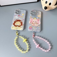 2025 nouveau Design mignon Animal étui de téléphone portable avec Bracelet de téléphone perlé de dessin animé pour iphone 15 Pro Max samsung xiaomi