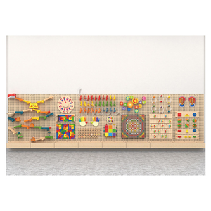 Centre d'activités murale en briques, éléments de type Rubik's Cube, enseigne la physique simple, la logique, la réaction en chaîne, jeu pour les enfants de 0 à 6 ans - Product Image 6
