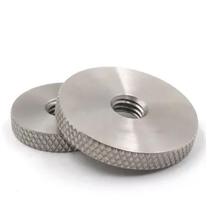 M3 M4 M5 M6 M8 M10 Round 304 Stainless Steel Hand Screw Flat Knurled Nuts