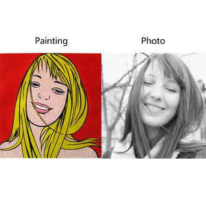 <span class=keywords><strong>Peinture</strong></span> de portrait personnalisée sur toile, style <span class=keywords><strong>pop</strong></span> <span class=keywords><strong>art</strong></span>, à partir d'une photo réaliste, peinte à la main, pour un cadeau d'anniversaire ou de mariage - Product Image 4