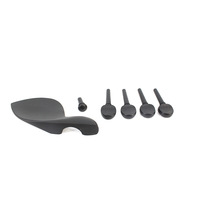 Vente en gros usine : Ensemble d'accessoires pour violon imitation ébène (mentonnière, chevilles, bouton de queue)