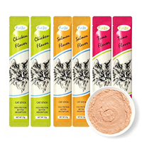 FurZo Friandises pour chats en bâtonnets, sans céréales, riches en protéines, pour la santé de la peau et du pelage, pâte de viande, 15g, 50 pièces/boîte, vente chaude